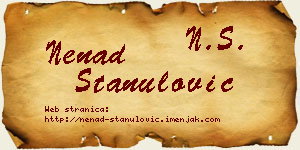Nenad Stanulović vizit kartica